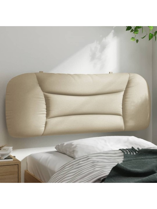 Polštář na čelo postele krémový 100 cm textil