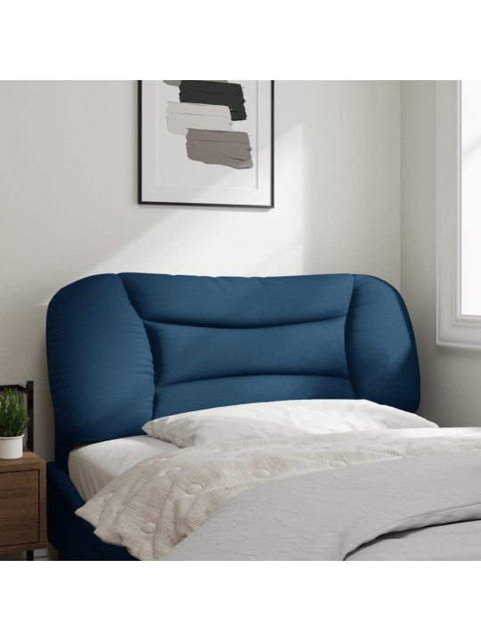 Polštář na čelo postele modrý 100 cm textil
