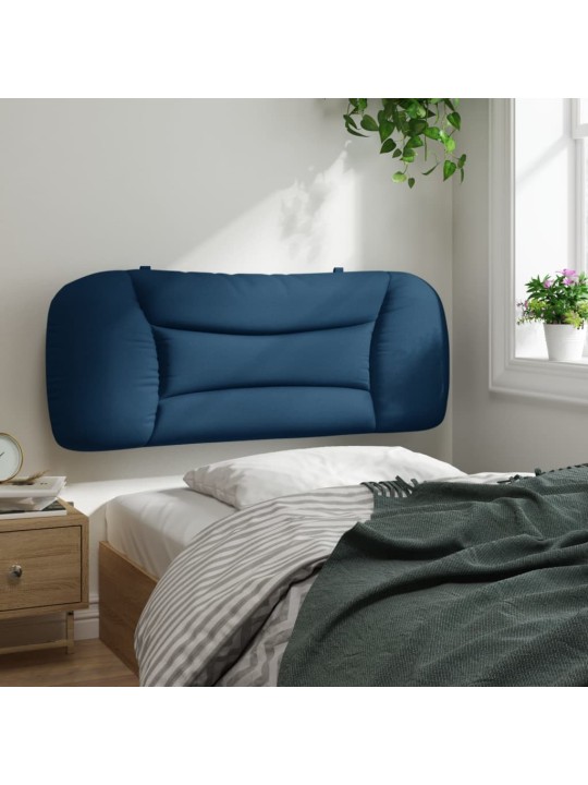 Polštář na čelo postele modrý 100 cm textil