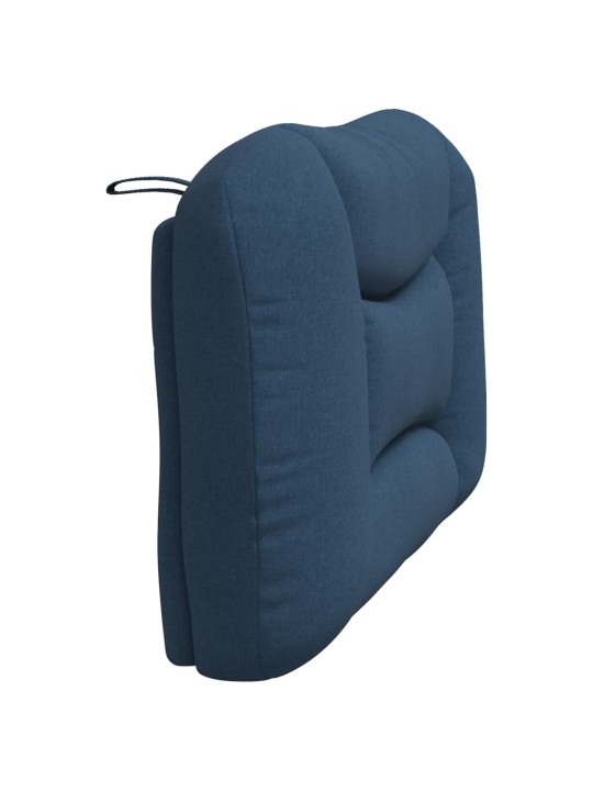 Polštář na čelo postele modrý 100 cm textil