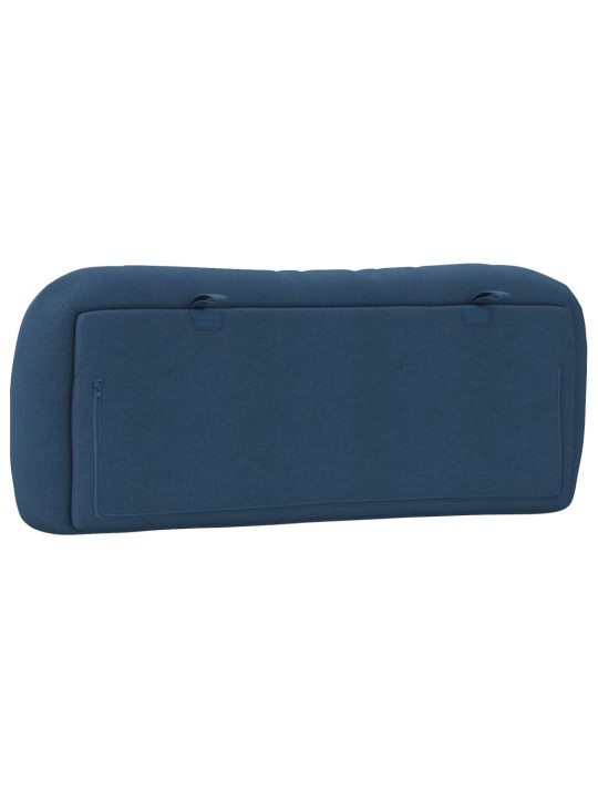 Polštář na čelo postele modrý 100 cm textil