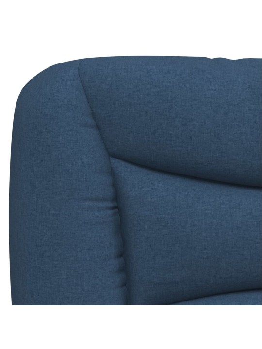 Polštář na čelo postele modrý 100 cm textil