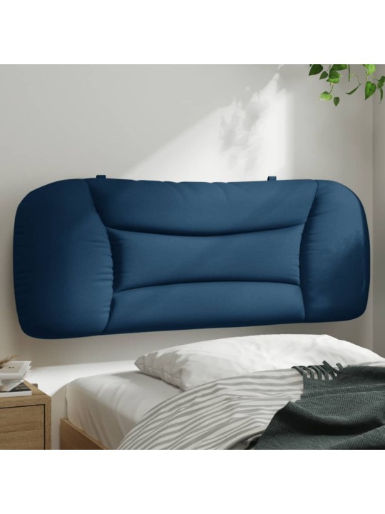 Polštář na čelo postele modrý 100 cm textil