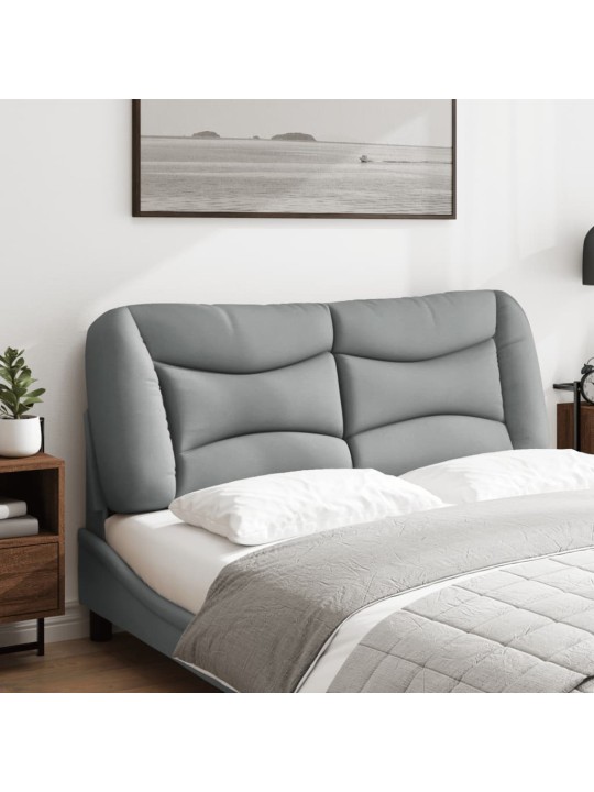 Polštář na čelo postele světle šedý 120 cm textil