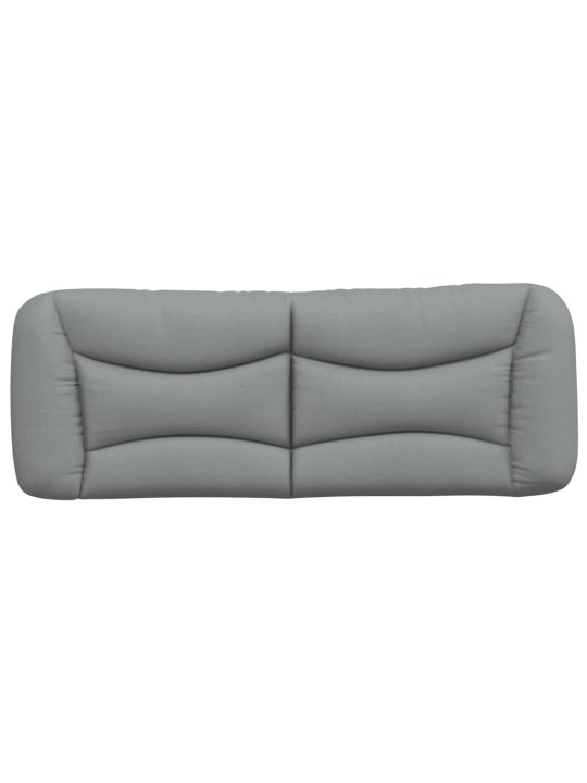 Polštář na čelo postele světle šedý 120 cm textil