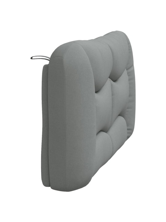 Polštář na čelo postele světle šedý 120 cm textil