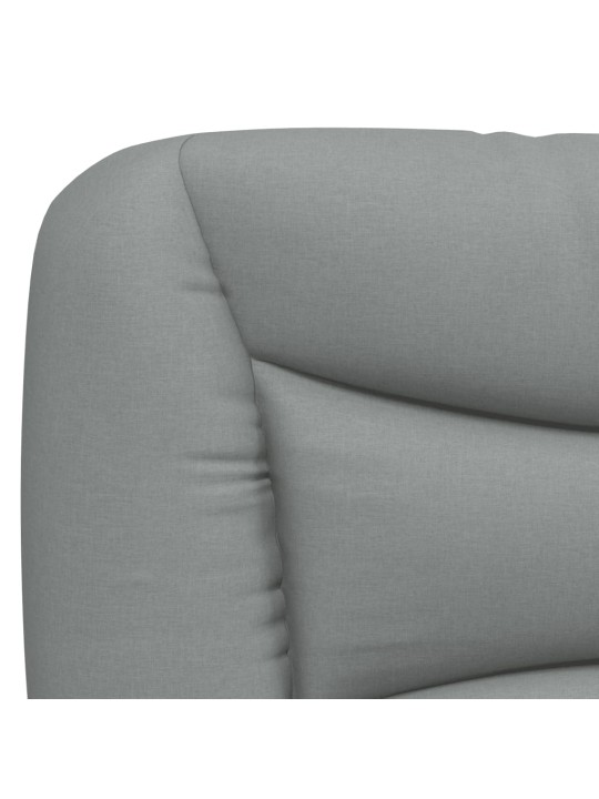 Polštář na čelo postele světle šedý 120 cm textil