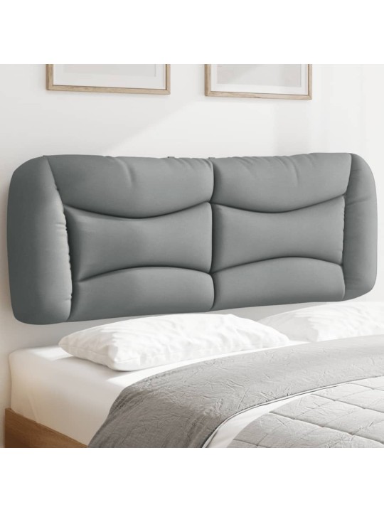 Polštář na čelo postele světle šedý 120 cm textil
