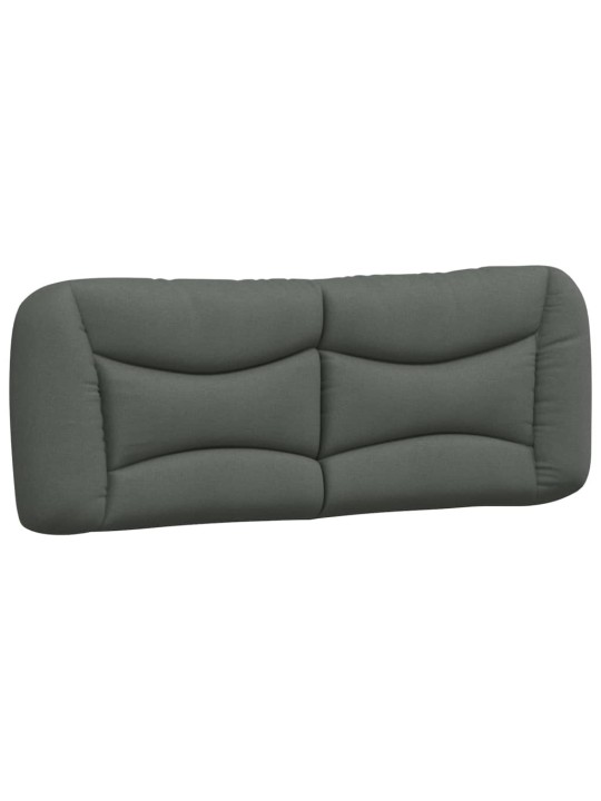 Polštář na čelo postele tmavě šedý 120 cm textil