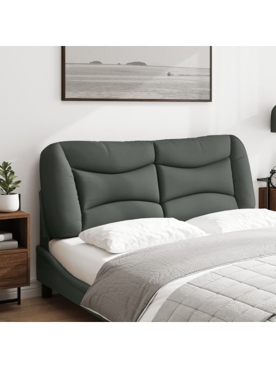 Polštář na čelo postele tmavě šedý 120 cm textil