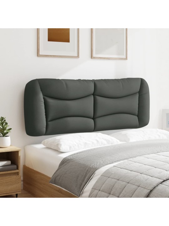 Polštář na čelo postele tmavě šedý 120 cm textil