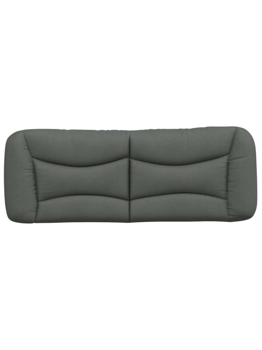 Polštář na čelo postele tmavě šedý 120 cm textil