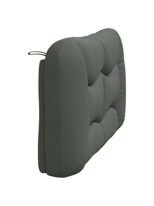 Polštář na čelo postele tmavě šedý 120 cm textil