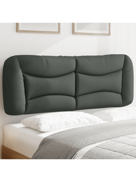 Polštář na čelo postele tmavě šedý 120 cm textil