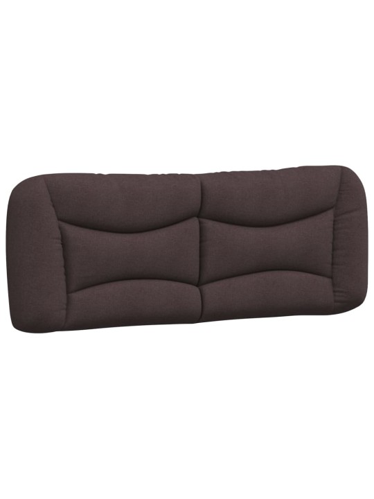 Polštář na čelo postele tmavě hnědý 120 cm textil
