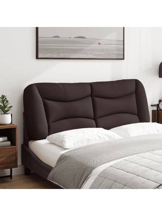 Polštář na čelo postele tmavě hnědý 120 cm textil
