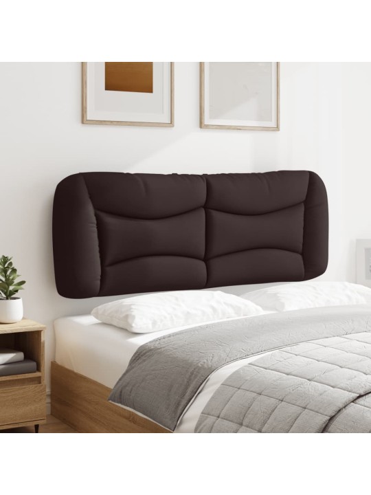 Polštář na čelo postele tmavě hnědý 120 cm textil
