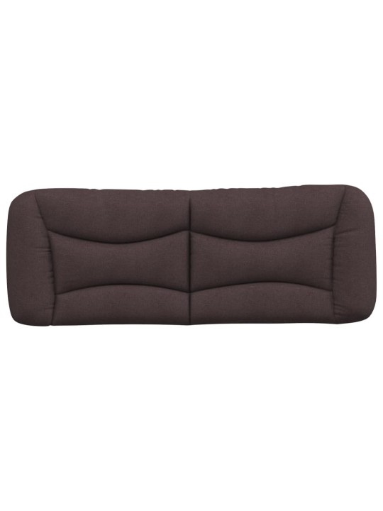 Polštář na čelo postele tmavě hnědý 120 cm textil