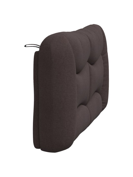 Polštář na čelo postele tmavě hnědý 120 cm textil