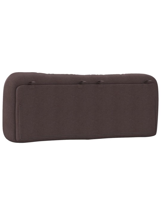 Polštář na čelo postele tmavě hnědý 120 cm textil