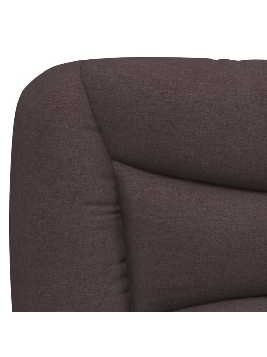 Polštář na čelo postele tmavě hnědý 120 cm textil