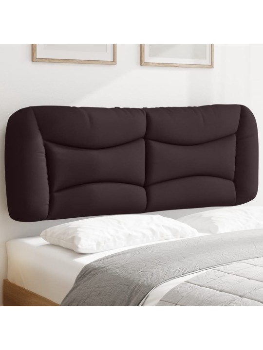 Polštář na čelo postele tmavě hnědý 120 cm textil