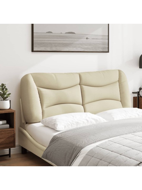 Polštář na čelo postele krémový 120 cm textil