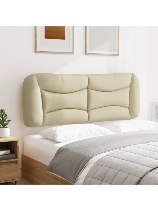 Polštář na čelo postele krémový 120 cm textil