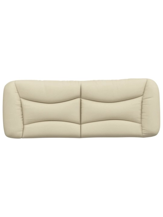 Polštář na čelo postele krémový 120 cm textil