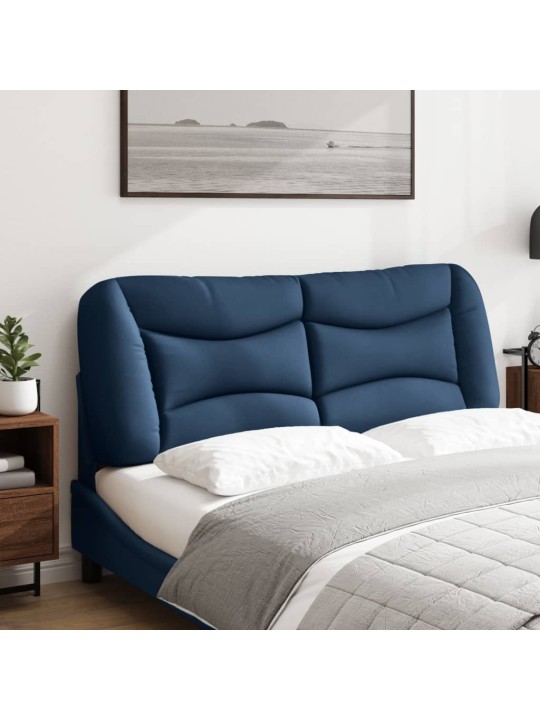 Polštář na čelo postele modrý 120 cm textil