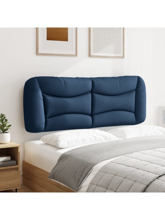 Polštář na čelo postele modrý 120 cm textil