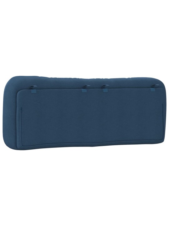 Polštář na čelo postele modrý 120 cm textil