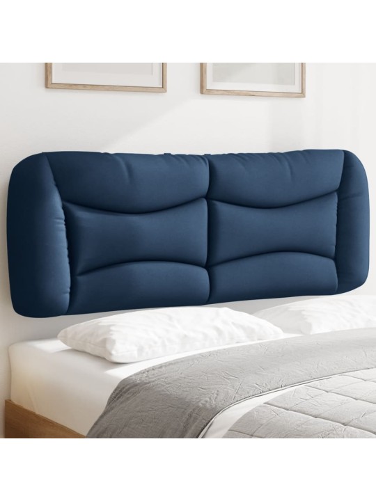 Polštář na čelo postele modrý 120 cm textil