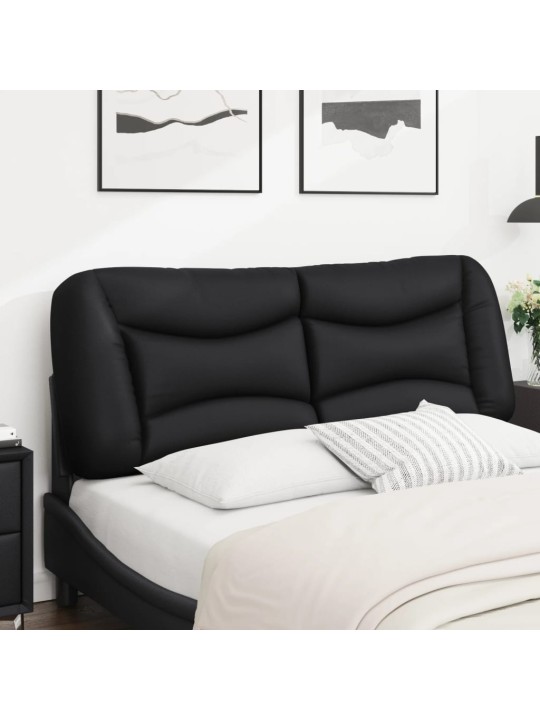 Polštář na čelo postele černý 120 cm umělá kůže