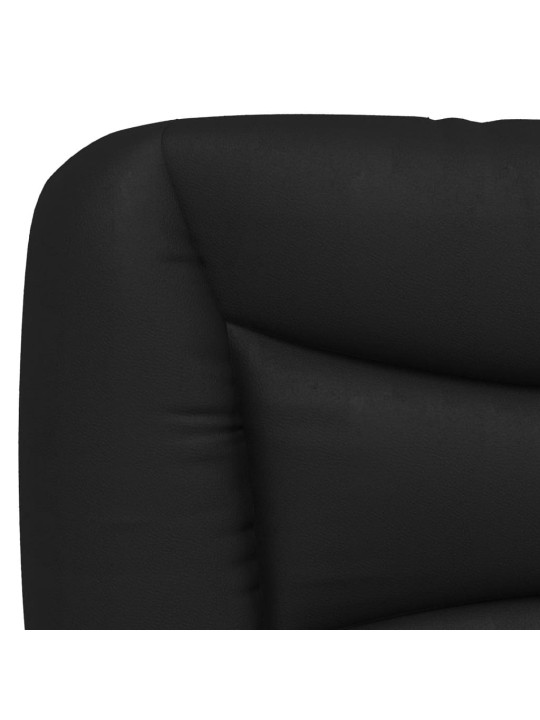 Polštář na čelo postele černý 120 cm umělá kůže