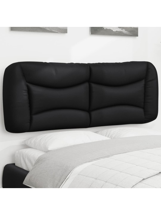 Polštář na čelo postele černý 120 cm umělá kůže