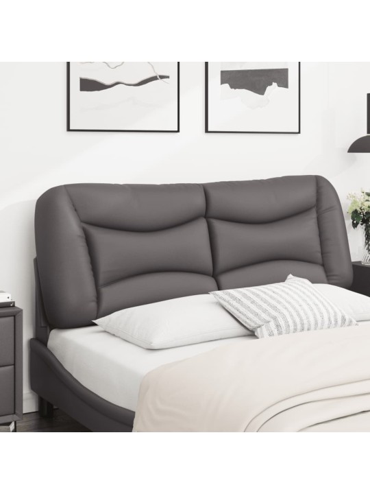 Polštář na čelo postele šedý 120 cm umělá kůže