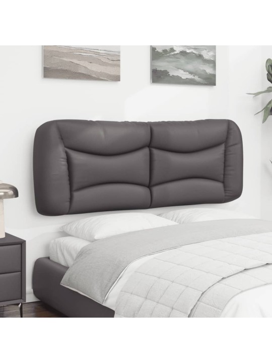 Polštář na čelo postele šedý 120 cm umělá kůže