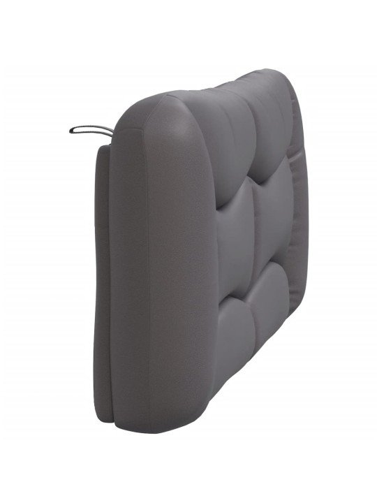 Polštář na čelo postele šedý 120 cm umělá kůže