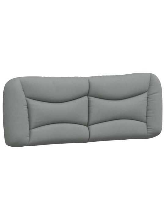 Polštář na čelo postele světle šedý 140 cm textil