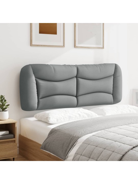 Polštář na čelo postele světle šedý 140 cm textil