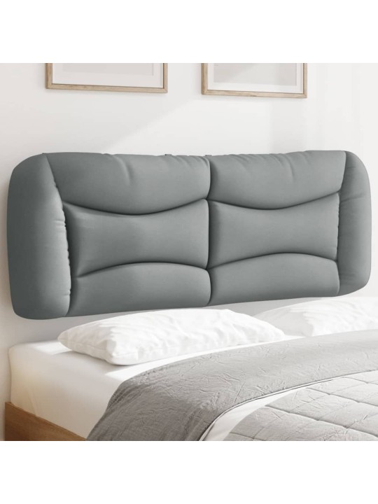 Polštář na čelo postele světle šedý 140 cm textil