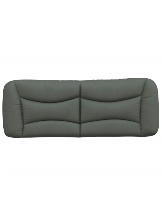 Polštář na čelo postele tmavě šedý 140 cm textil