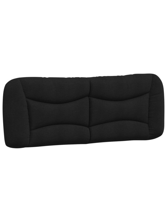 Polštář na čelo postele černý 140 cm textil