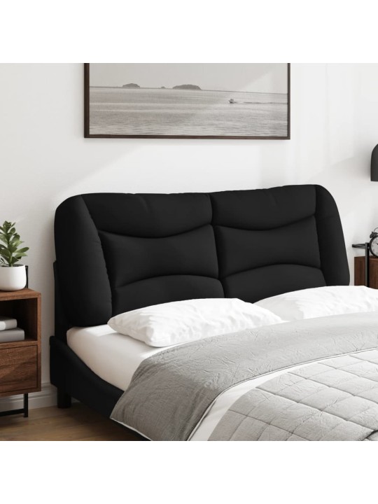 Polštář na čelo postele černý 140 cm textil