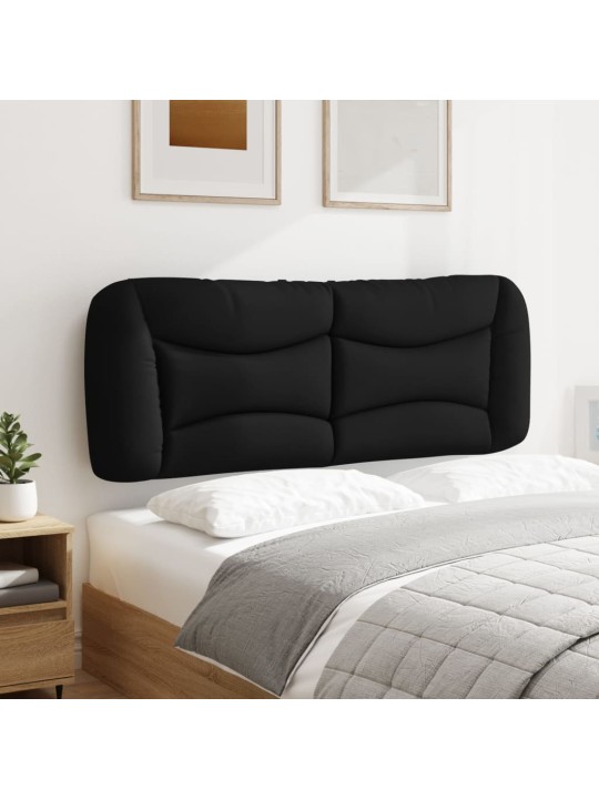 Polštář na čelo postele černý 140 cm textil