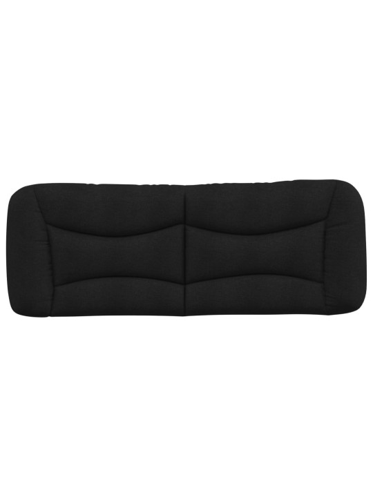 Polštář na čelo postele černý 140 cm textil