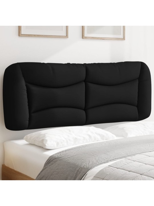 Polštář na čelo postele černý 140 cm textil