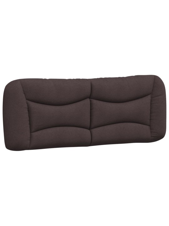 Polštář na čelo postele tmavě hnědý 140 cm textil