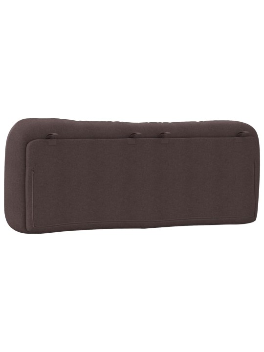 Polštář na čelo postele tmavě hnědý 140 cm textil